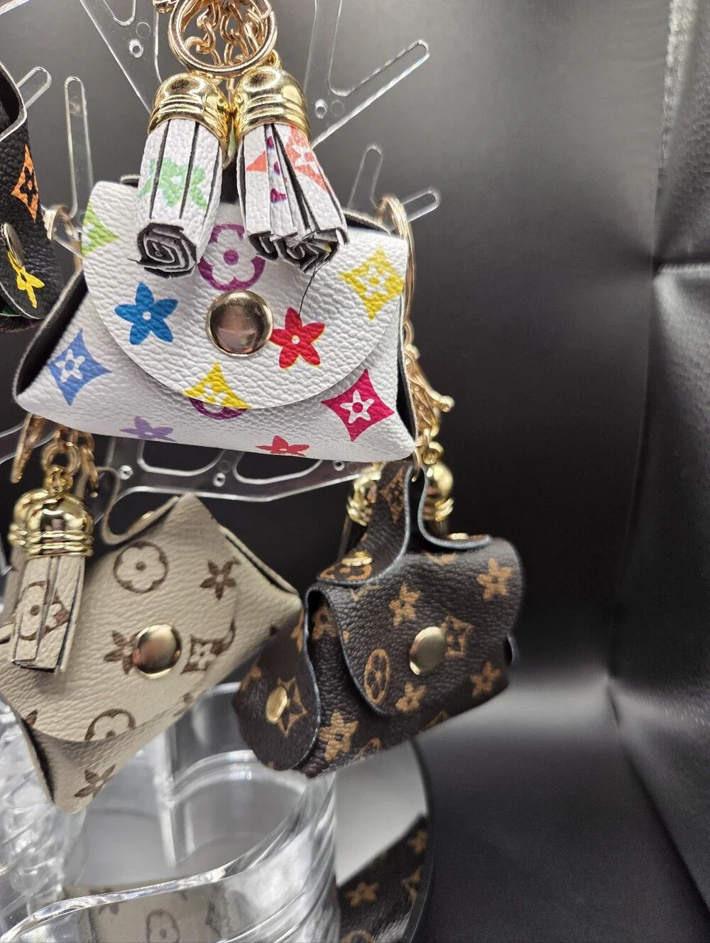 New Novelty Faux Leather Bag Charm / Keychain